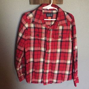 Boys Children’s Place Flannel Button-Up (5/6)